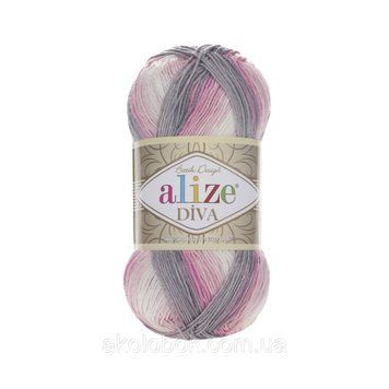 Пряжа для в'язання Alize DIVA BATIK (Діва Батік) секційного фарбування 3245 712059445 фото