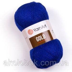 Турецкая пряжа для вязания YarnArt Gold (голд) акрил с рюликсом 9045 василек 587236783 фото