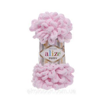 Турецкая пряжа для вязания Alize Puffy (пуффи) пряжа вяжется руками 31 розовый 730450581 фото
