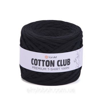 Турецька трикотажна пряжа Yarnart COTTON CLUB (Коттон Клаб) 7300 чорний 1984084272 фото