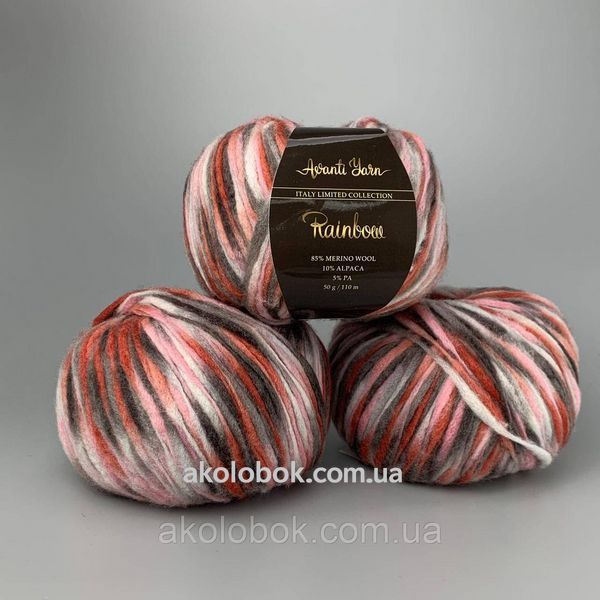 Итальянская пряжа Меринос с Альпакой Rainbow AVANTI YARN - 104 градиентная окраска 2527292543 фото