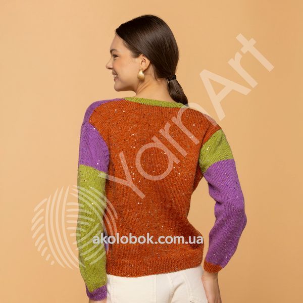 Турецкая пряжа для вязания Пряжа Alpaca Gold Paillettes (альпака голд паетки) 9308 фиолет 2481331086 фото
