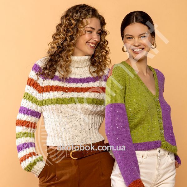 Турецкая пряжа для вязания Пряжа Alpaca Gold Paillettes (альпака голд паетки) 9308 фиолет 2481331086 фото