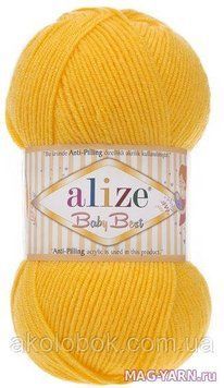 Пряжа для ручного в'язання Alize BABY BEST(бебі бест) акрил антиалергенний - 216 жовтий 650729459 фото
