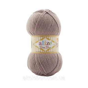 Пряжа для ручного в'язання Alize BABY BEST(бебі бест) акрил антиалергенний - 142 серая роза 1850631846 фото