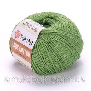 Турецька пряжа для в'язання YarnArt Cotton Baby (бебі котон) 440 зелений 1379307093 фото