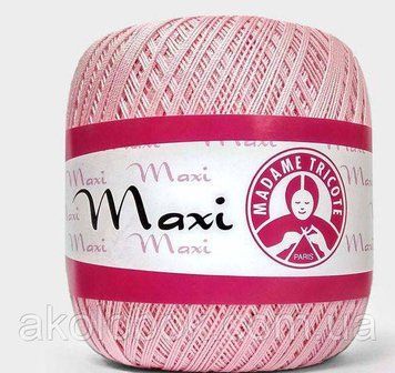 Турецька пряжа для в'язання Madame Tricote Maxi (МАКСІ) річний мерсеризує бавовна 6313 (313) рожевий 927321693 фото