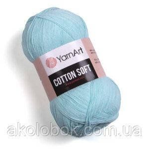 Турецкая летняя пряжа для вязания YarnArt Cotton Soft (котон софт) тонкий полухлопок - 76 бирюза 1472911437 фото