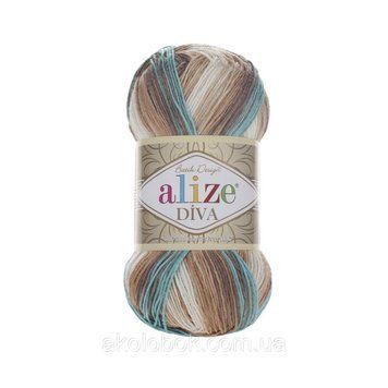 Пряжа для в'язання Alize DIVA BATIK (Діва Батік) секційного фарбування 4603 712092579 фото