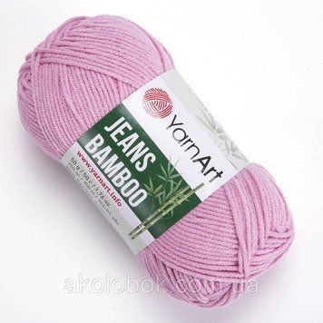 ТУРЕЦКАЯ пряжа для вязания Yarnart Jeans Bamboo(Джинс бамбук) 110 розовый 1775899924 фото