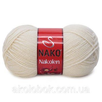 Турецька пряжа для в'язання Nako Nakolen (НАКОЛЕН) напіввовна 6383 грибний 598393022 фото