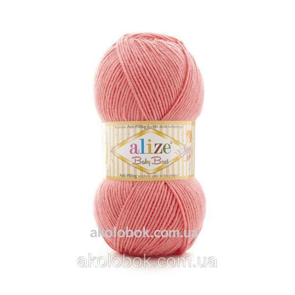 Пряжа для ручного вязания Alize BABY BEST(беби бест) акрил антиаллергенный- 170 коралл 1481399061 фото