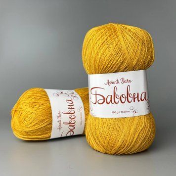 Горчиця ( 1023),Пряжа Бавовна- 50% бавовна, 50% акрил,1650 м / 100 г 97778768975 фото