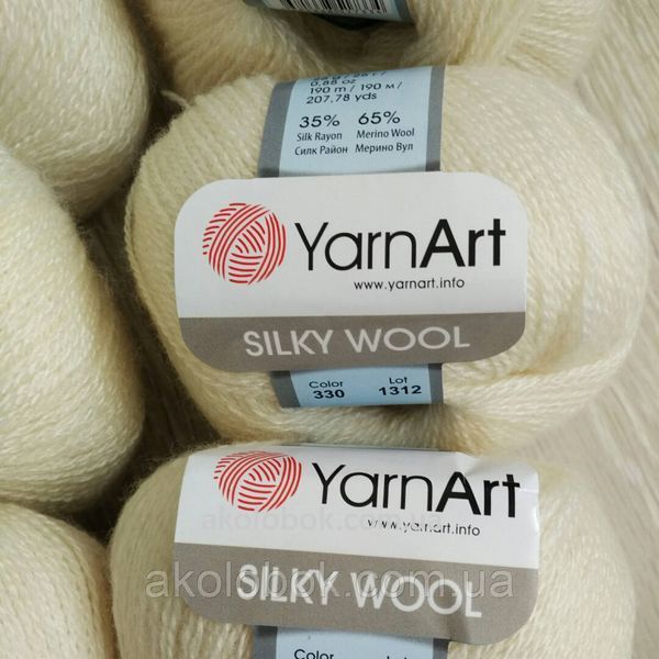 Турецкая зимняя пряжа для вязания YarnArt Silky Wool (силки вул) шерсть с шелком 330 587423786 фото