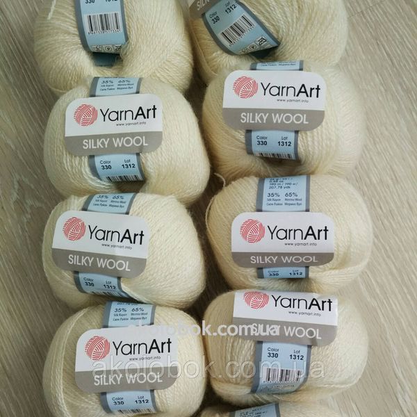 Турецкая зимняя пряжа для вязания YarnArt Silky Wool (силки вул) шерсть с шелком 330 587423786 фото