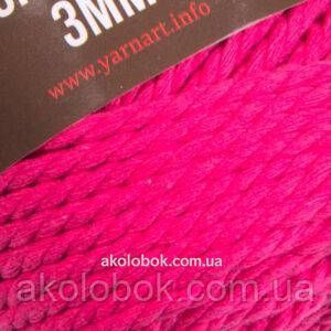 Турецька пряжа YarnArt MACRAME ROPE 3 mm ( Макраме Роп 3 мм) 803 малиновий неон 2114381625 фото