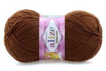 Турецька пряжа для в'язання Alize COTTON GOLD (Котон Голд) полухлопок 690 черепичний 1448870538 фото