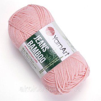 ТУРЕЦКАЯ пряжа для вязания Yarnart Jeans Bamboo(Джинс бамбук) 112 яркий персик 1775900805 фото