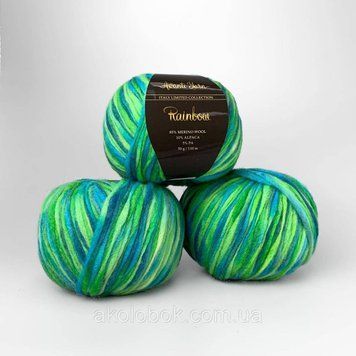 Італійська пряжа Мерінос з Альпакою Rainbow AVANTI YARN - 111 градієнтне забарвлення 2527305586 фото