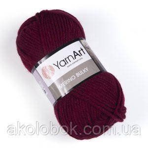 Турецька пряжа Yarnart Merino balki (меріно балки) товста пряжа -577 бордо 1540889005 фото
