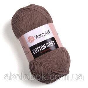 Турецька річна пряжа для в'язання YarnArt Soft Cotton (котон софт) тонкий полухлопок - 71 світло - коричневі 925065101 фото