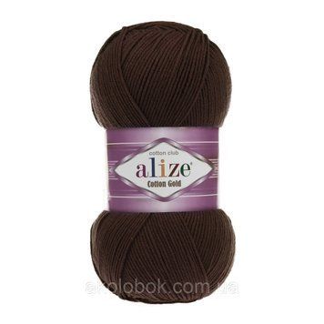 Турецька пряжа для в'язання Alize COTTON GOLD (Котон Голд) полухлопок 26 коричневий 1448879299 фото