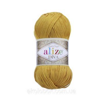 Пряжа для ручного вязания Alize DİVA (Ализе дива) 488 желтый 544436164 фото
