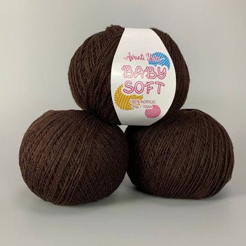 Шоколадний (020). Пряжа Avanti Yarn Baby Soft 700 м / 50 г . Склад: 100% акрил 99548877 фото