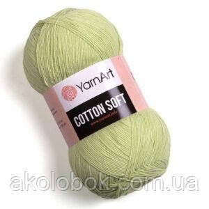 Турецька річна пряжа для в'язання YarnArt Soft Cotton (котон софт) тонкий полухлопок - 11 фісташка 681083314 фото