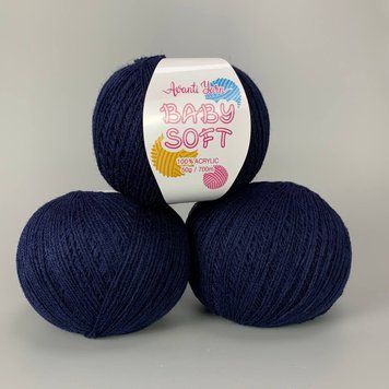 Темно- синий (010).Пряжа Avanti Yarn Baby Soft 700 м / 50 г . Склад: 100% акрил 8888777788 фото