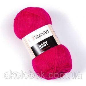 Турецька пряжа для в'язання YarnArt Baby(бебі) дитячий яскравий акрил - 8041 малиновий 689123466 фото