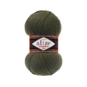 Пряжа для ручного вязания Alize LANAGOLD FINE (Ализе ланаголд файн) 29 хаки 274805885497 фото