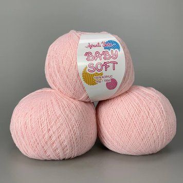 Блідо-рожевий (002). Пряжа Avanti Yarn Baby Soft 700 м / 50 г . Склад: 100% акрил 99548777 фото