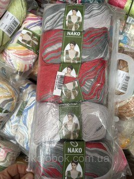 Nako меланж 50% бамбук, 25% органік бавовна, 25% акрил, 100 гр-285 м 2494143550 фото