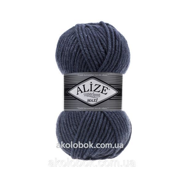 Турецкая пряжа для вязания Alize SUPERLANA MAXİ (Суперлана макси) толстая пряжа 203 джинс меланж 555066429 фото