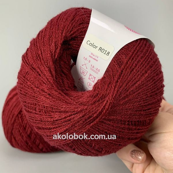 Бордо (018).  Пряжа Avanti Yarn Baby Soft 700 м / 50 г . Склад: 100% акрил 7644887777 фото