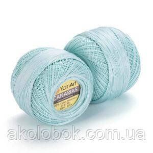 Турецкая пряжа для вязания YarnArt Canarias (канариус) тонкий ирис 4939 ментол 1256686180 фото