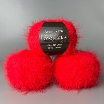 Червоний (025 номер).Пряжа Avanti Yarn Long Norka (Лонг Норка) 700 м / 100 г 7924732743 фото