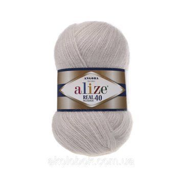 Пряжа для ручного в'язання Alize ANGORA REAL 40 (Алізе ангора реал 40) 599 слонова кістка 739615701 фото
