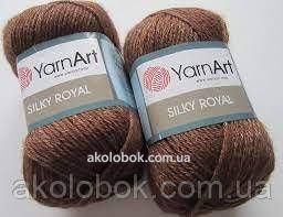 Турецька пряжа для в'язання YarnArt Silk Royal (силк рояль) мериносова вовна 436 молочно-шоколадний 1605183615 фото