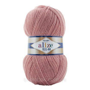 Пряжа для ручного в'язання Alize ANGORA REAL 40 (Алізе ангора реал 40) 301 пудра 1994788618 фото