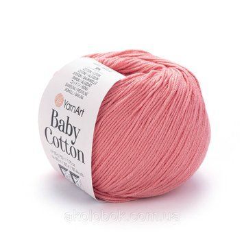 Турецька пряжа для в'язання YarnArt Baby Cotton (беби котон) 420 лосось 2539420280 фото