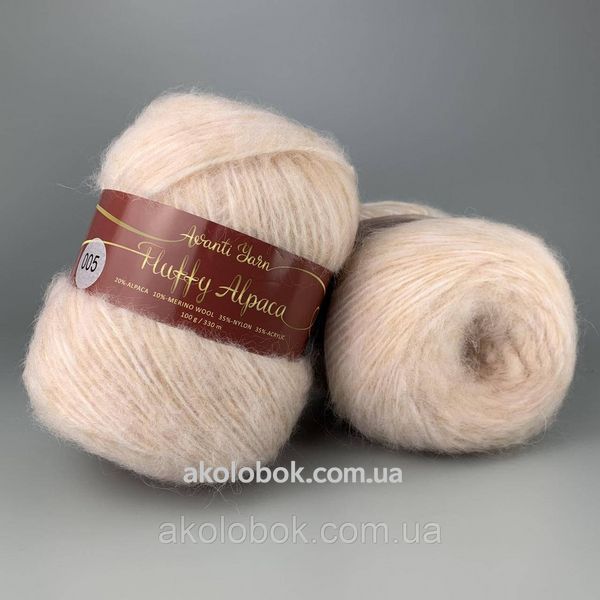Пряжа Avanti Yarn FLUFFY ALPACA Флаффі Альпака, меланжевий меринос з альпакою 100гр/330м, упак.500гр - 005 2556024191 фото