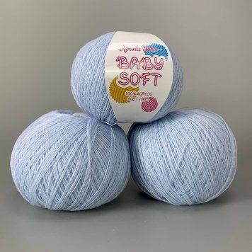 Небесно-голубой (016). Пряжа Avanti Yarn Baby Soft 700 м / 50 г . Склад: 100% акрил 1123464887777 фото