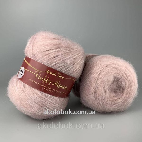 Пряжа Avanti Yarn FLUFFY ALPACA Флаффи Альпака, меланжевый меринос с альпакой 100гр/330м, упак.500гр - 079 2575220342 фото