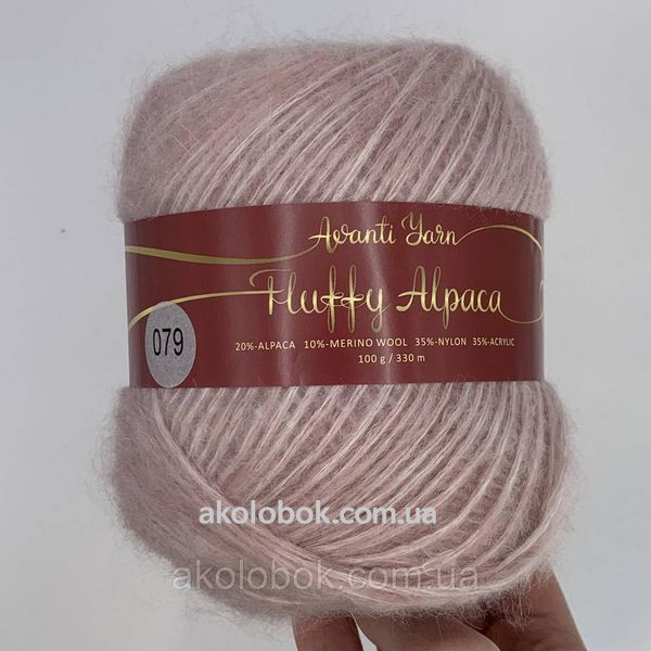 Пряжа Avanti Yarn FLUFFY ALPACA Флаффи Альпака, меланжевый меринос с альпакой 100гр/330м, упак.500гр - 079 2575220342 фото