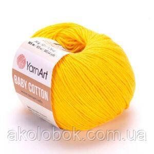 Турецька пряжа для в'язання YarnArt Cotton Baby (бебі котон) 432 жовтий 1401310648 фото