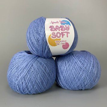 Сине-серый  (019). Пряжа Avanti Yarn Baby Soft 700 м / 50 г . Склад: 100% акрил 652287777 фото