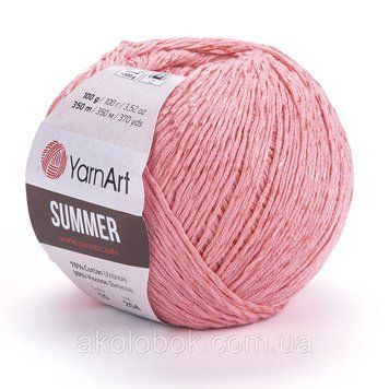 Турецкая летняя пряжа для вязания YarnArt Summer (саммер) хлопок с вискозой 10 персик 1810886865 фото