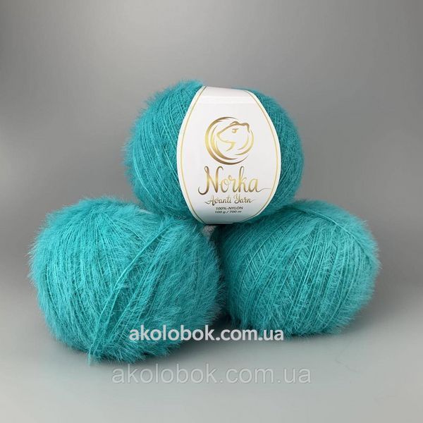 Пряжа для ручного вязания Norka (норка) от Avanti Yarn - 882 ярко-бирюзовый (морская волна) 2529680420 фото